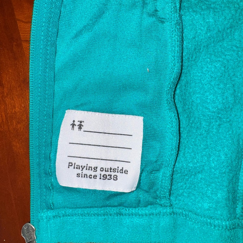 Columbia Teal Zip-Up Fleece Pullover - Picture 4 of 4